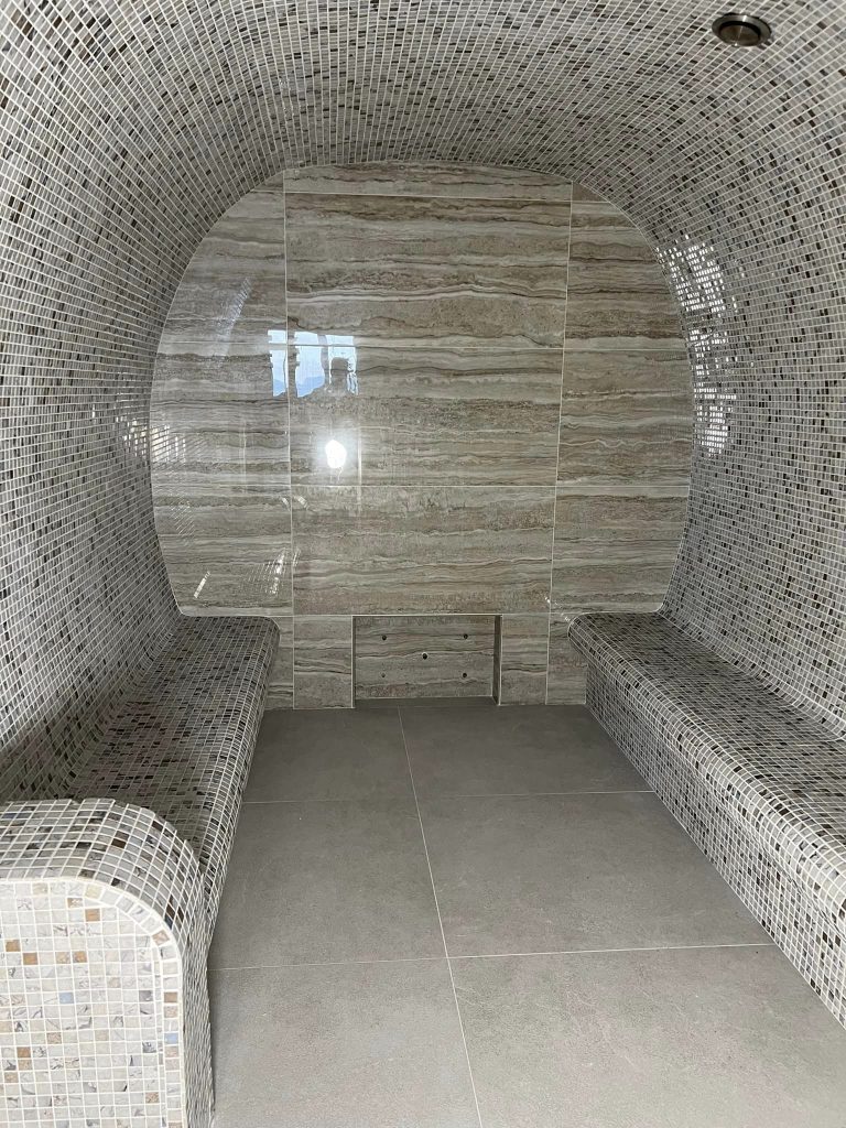 slieve donard hotel spa steam room tiling