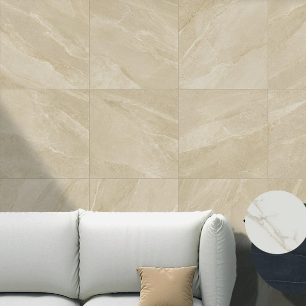 Elegant stone-effect porcelain tile